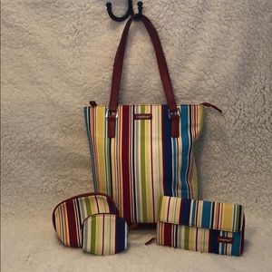 Longaberger Sunny Day Bag and Accessory Set